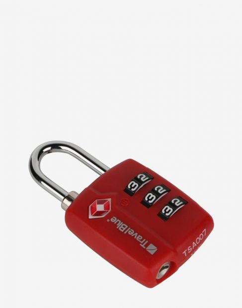 Cadenas à Chiffres Métal Mini 3 Chiffres - Rouge - Pour Valise/Bagage