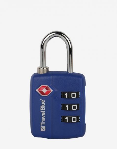 Travel Blue Suitcase TSA Lock 3 Dial Combination - Blue