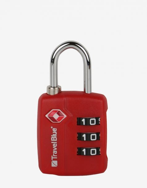 Travel Blue Suitcase TSA Lock 3 Dial Combination - Red