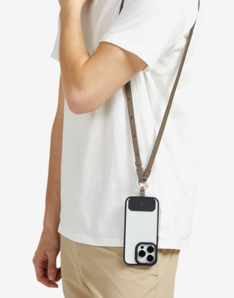 LOJEL Iloj Crossbody Strap Leather- Pebble Gray