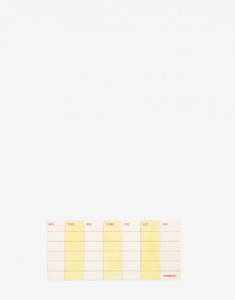 Memento Weekly Notepad AllSlip - Yellow