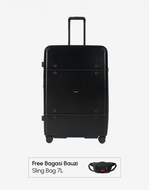 Buy Bagasi Stupa Expand Large Black Free Bagasi Bauzi Sling Bag 7L Black