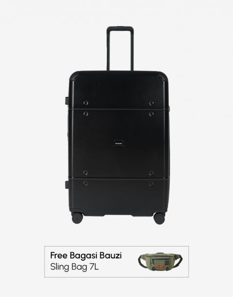 Buy Bagasi Stupa Expand Large Black Free Bagasi Bauzi Sling Bag 7L Cement Green