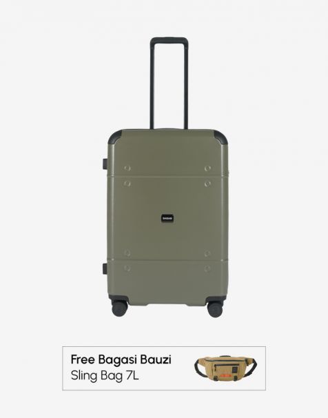 Buy Bagasi Stupa Expand Medium Cement Green Free Bagasi Bauzi Sling Bag 7L Dessert