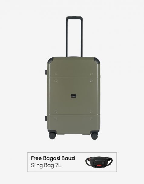 Buy Bagasi Stupa Expand Medium Cement Green Free Bagasi Bauzi Sling Bag 7L Black