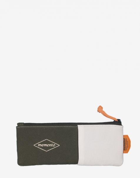 Memento Pencil Case - Green/Ivory
