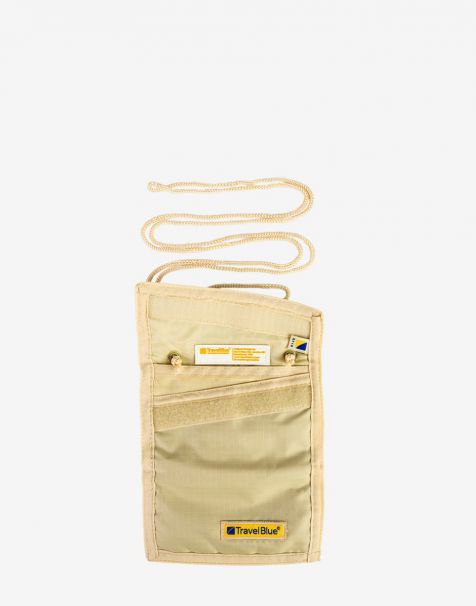 Travel Blue RFID Blocking Slimline Neck Wallet - Gold
