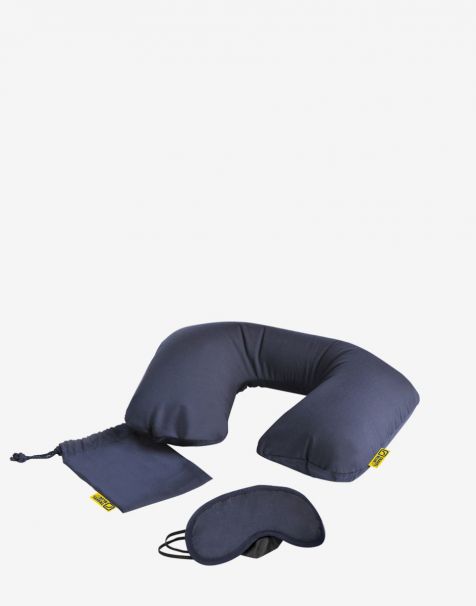 Travel Blue Inflatable Travel Pillow and Eyemask Sleep Set - Blue