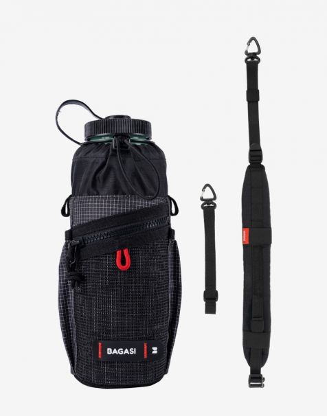 Bundling Bagasi LOBO Bottle Sling 2.7L Black + Bauzi Utility Strap Black