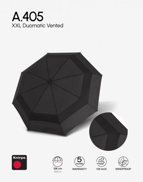 Knirps A.405 XXL Duomatic Vented - Black Vented