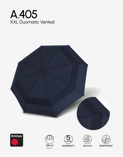 Knirps A.405 XXL Duomatic Vented - Navy Vented