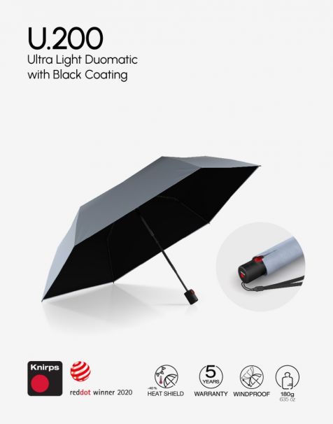 Knirps U.200 Ultra Light Duomatic  - Heaven with Black Coating