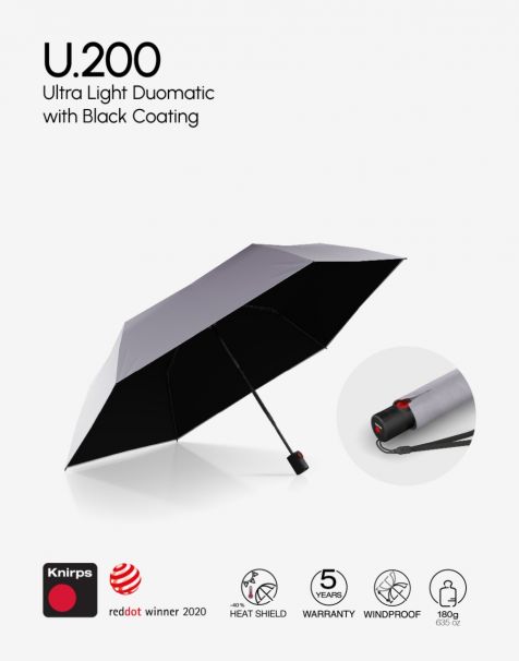 Knirps U.200 Ultra Light Duomatic  - Lilac with Black Coating