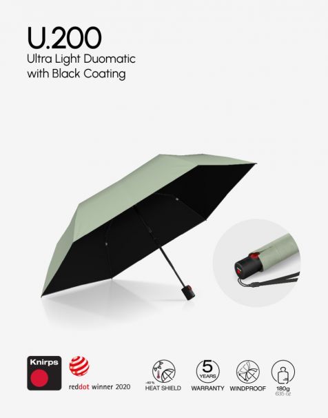 Knirps U.200 Ultra Light Duomatic  - Wasabi with Black Coating