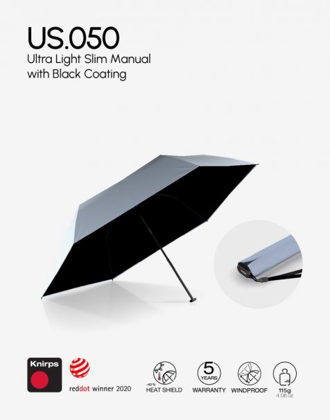 Knirps US.050 Ultra Light Slim Manual - Heaven with Black Coating