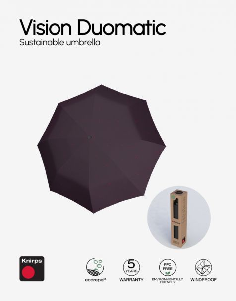 Knirps Vision Duomatic Sustainable Umbrella - Vision Air Fire