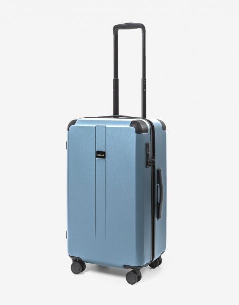Bagasi Galena Trunk Zipper Frame Small - Steel Blue