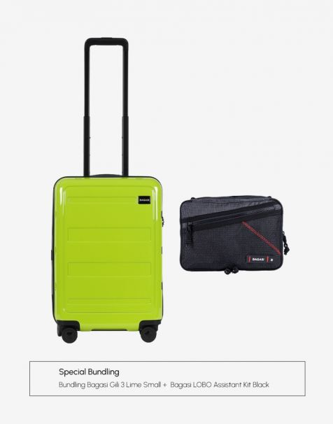 Bundling Bagasi Gili Small Lime + Bagasi Lobo Assistant Kit Black