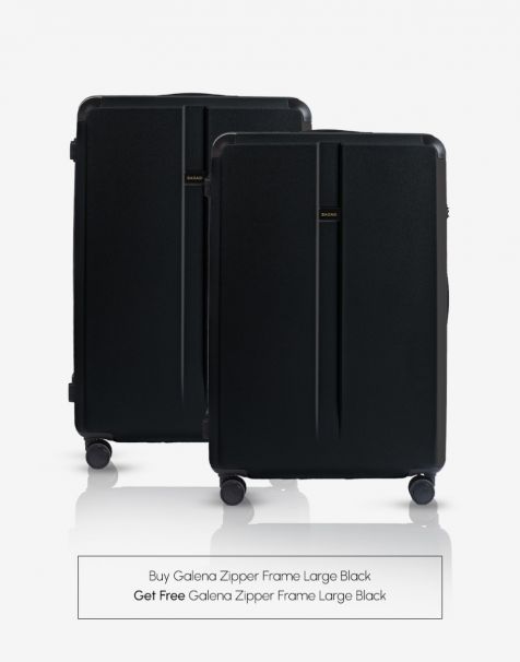 [SPECIAL OFFER] Bagasi Galena Zipper Frame Large Black get Free Bagasi Galena Zipper Frame Large Black