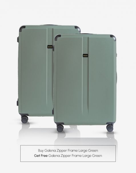 [SPECIAL OFFER] Bagasi Galena Zipper Frame Large Mineral Green get Free Bagasi Galena Zipper Frame Large Mineral Green