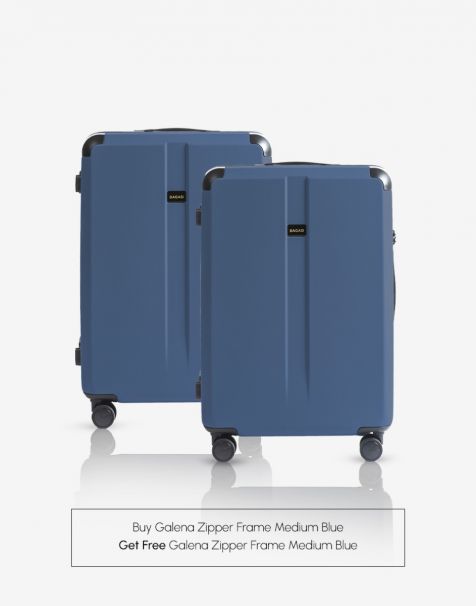 [SPECIAL OFFER] Bagasi Galena Zipper Frame Medium Steel Blue get Free Bagasi Galena Zipper Frame Medium Steel Blue
