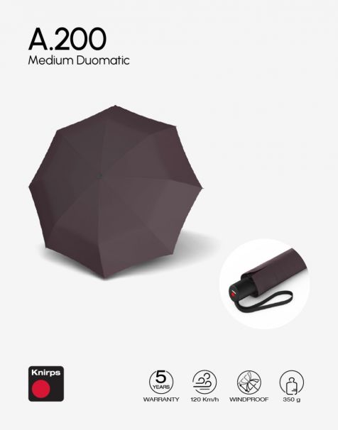 Knirps A.200 Medium Duomatic UV - Velvet with UV Protection