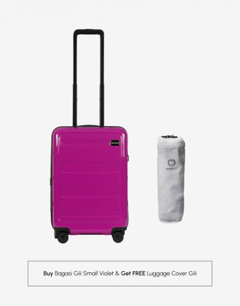Buy Bagasi Gili Small Violet & Get FREE Luggage Cover Gili Small