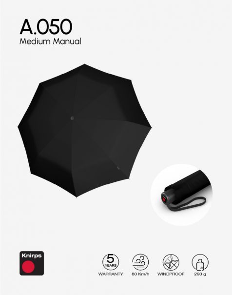 Knirps A.050 Medium Manual - Black